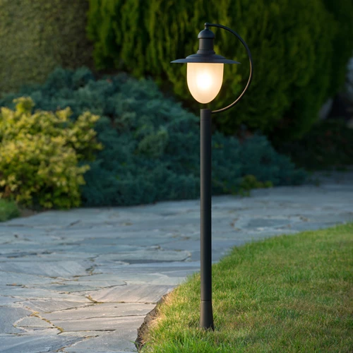 Lucide ARUBA - Mastleuchte - Ø 25 cm - 1xE27 - IP44 - Schwarz - Atmosphäre 1